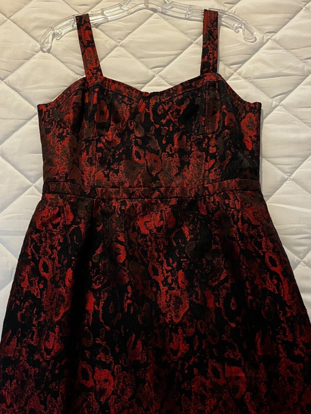 Lucca Couture Elegant Mini Party Dress for Junior Women - Black and Red, Medium